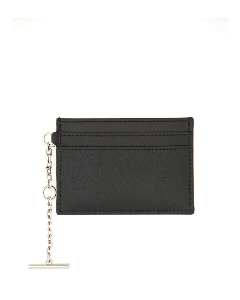 Alexander McQueen 100% Leather Card Holder — Black Black