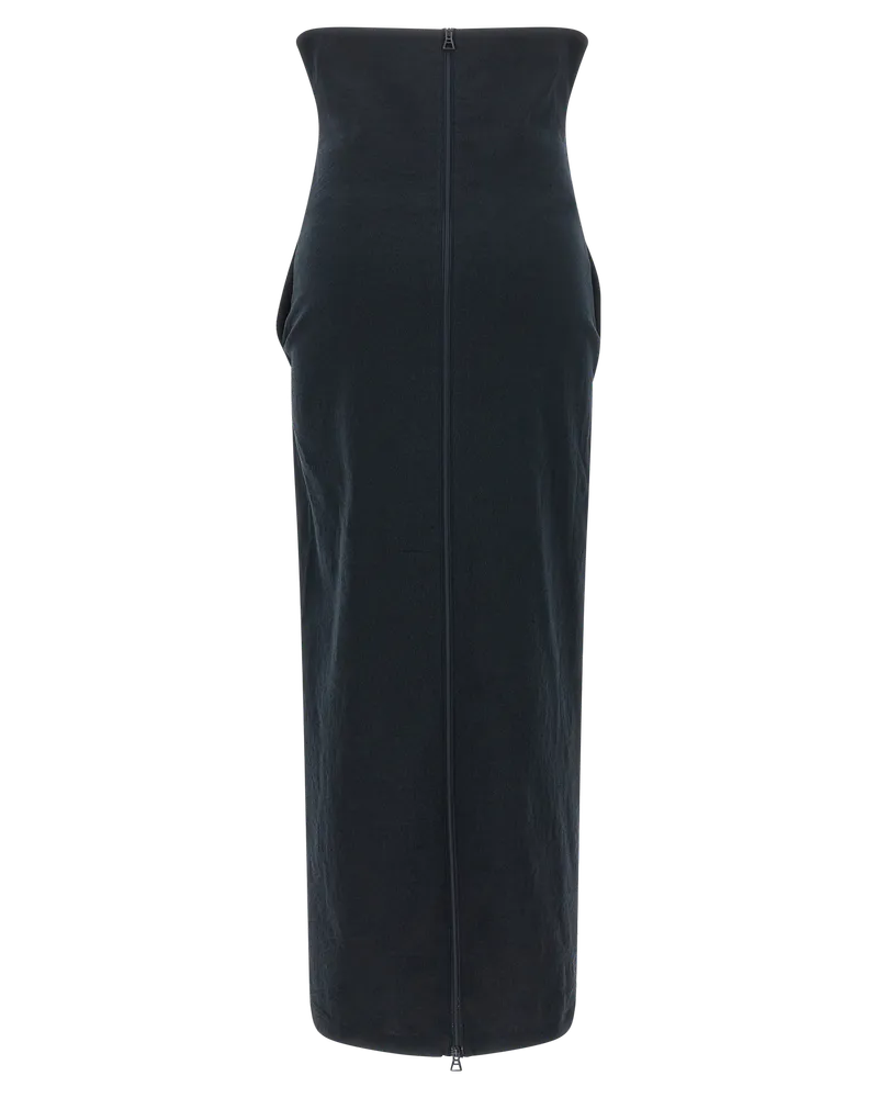 Issey Miyake Paper and Cotton Blend Skirt — Black Black