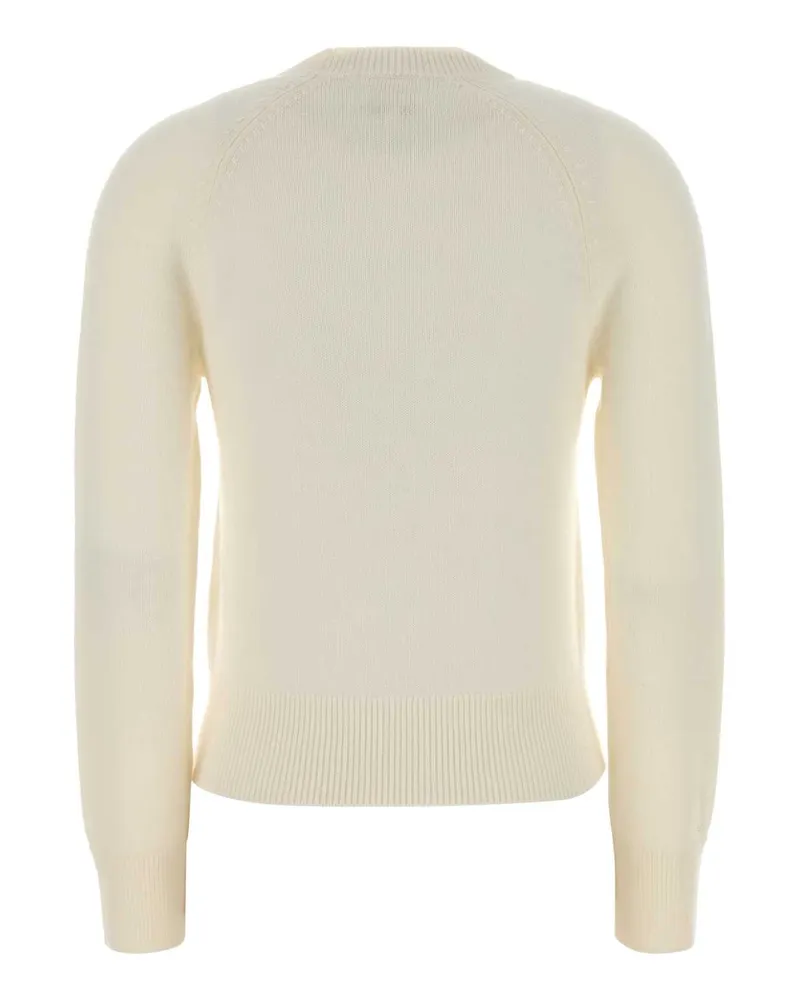 A.P.C. Women's Ivory Wool Alissa Sweater Ecru Exterior: Virgin Maglieria Beige