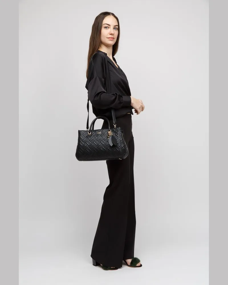 Guess Women's Satchel Bag Black Polyurethane - Satchel-Bags Black