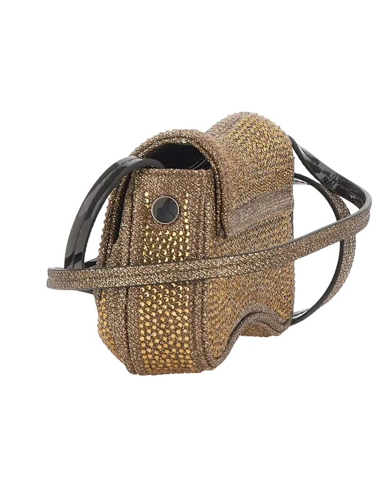 Diesel Women's Mini Crossbody Bag Play Xs Brown Polyester Shoulder Brown