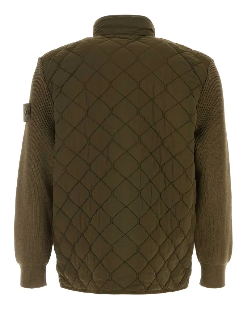 Stone Island Men's Army Green Nylon Jacket Giubbini Green