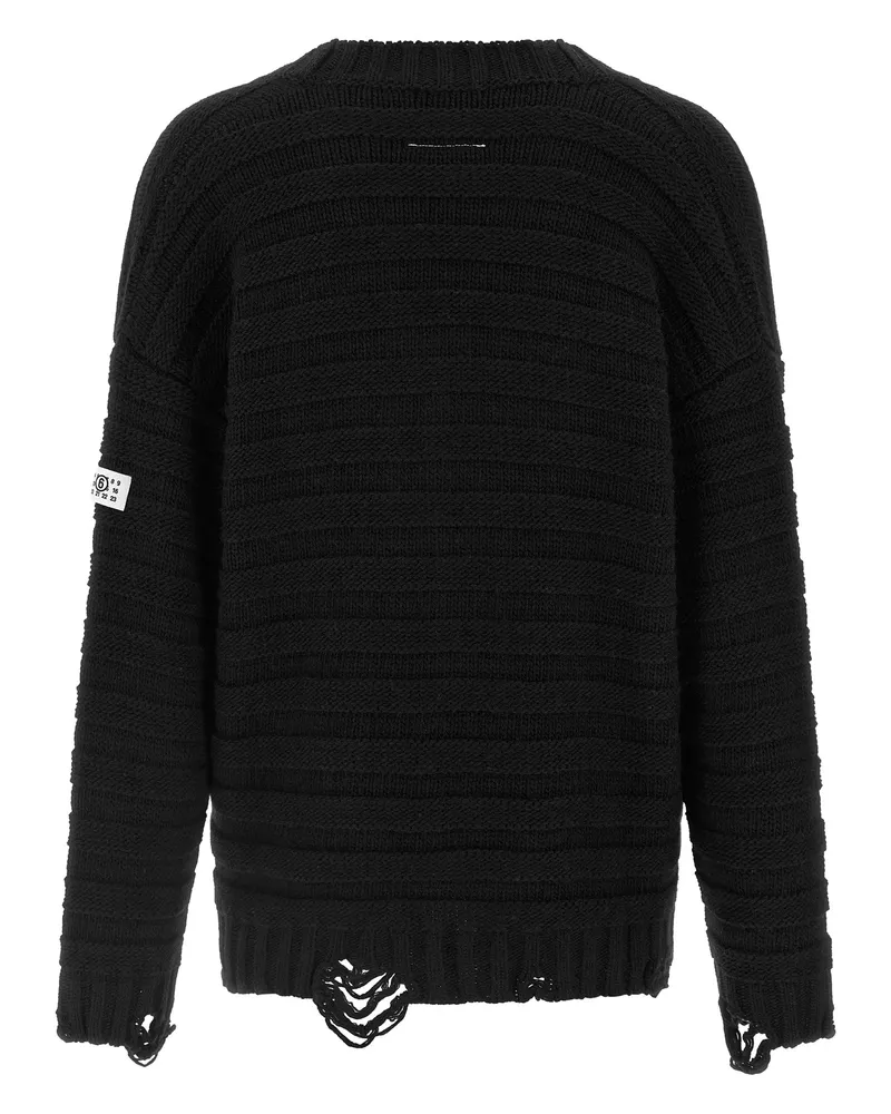Maison Margiela Men's Black Virgin Wool Cardigan Clothing Black
