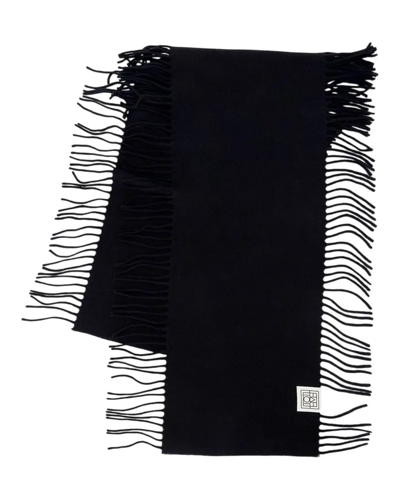 Totême Cashmere Tassel Scarf — Black Black