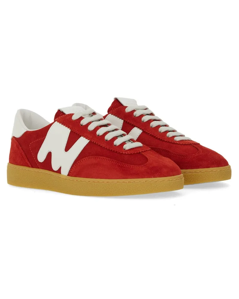 MSGM Suede Retro Sneaker — Red Red