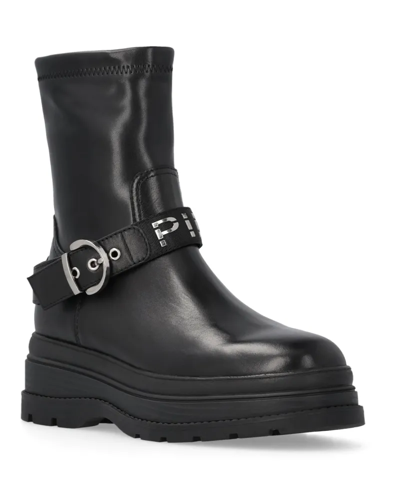Pinko Women's Ankle Boots Eva 01 Black Leather Black