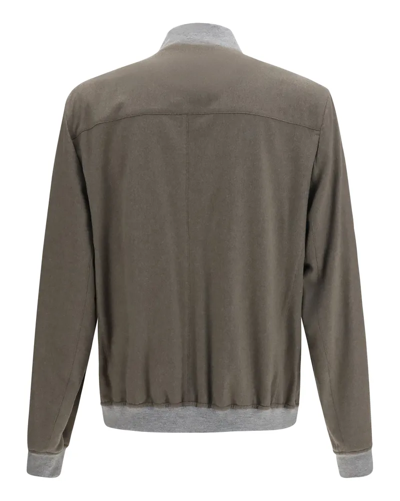 Brunello Cucinelli Men's Cashmere Jacket Military Green (capra Hircus Green