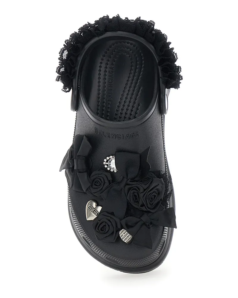 Balenciaga Logo-Plate EVA Mule — Black Black
