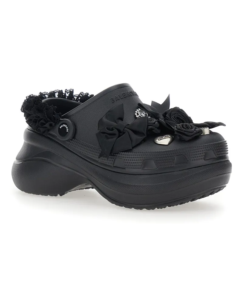 Balenciaga Logo-Plate EVA Mule — Black Black