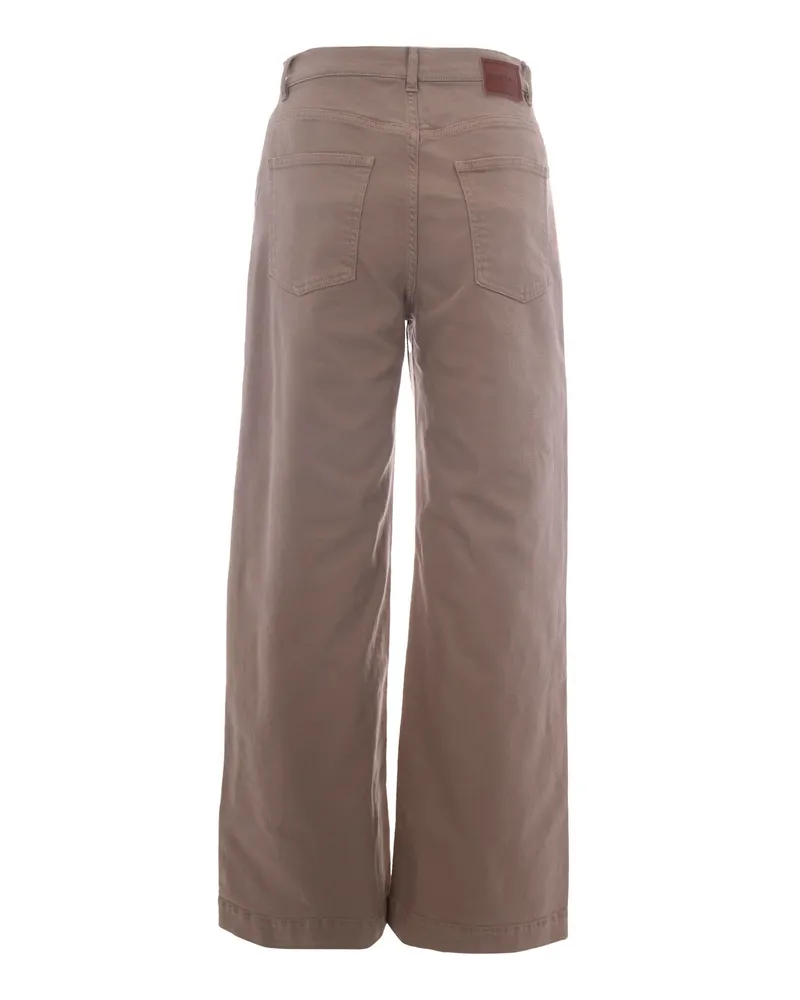 P.A.R.O.S.H. Women's Jeans High-Waist Sand Cotton Beige