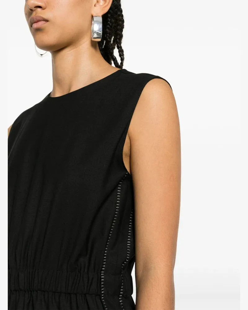 Fabiana Filippi Women's Contrast-Stitching Midi Dress Ss24 W Black