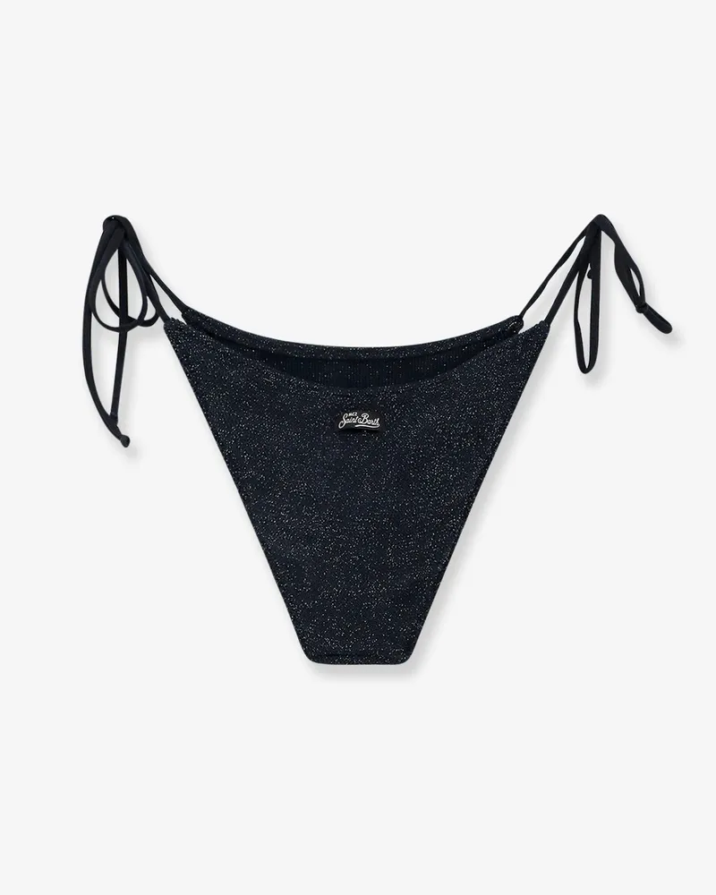 MC2 Saint Barth Women's Bikini Top Virgo Crinkle Lurex Black Polyamide Swimwear Sea Clothing Black