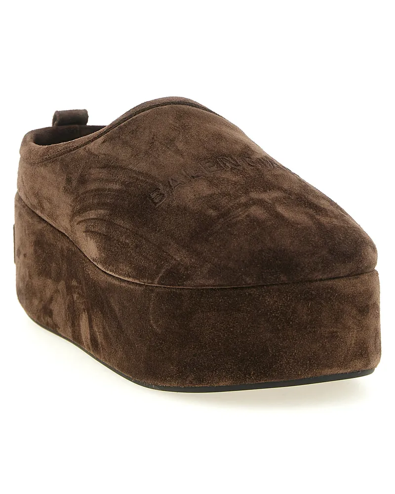 Balenciaga Women's Brown Calfskin Mules Brown