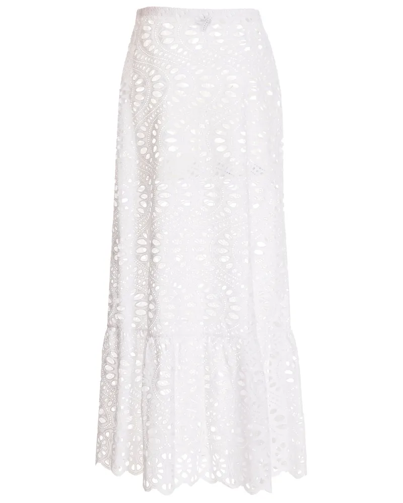 Giambattista Valli Women's White Cotton Mini Skirt White