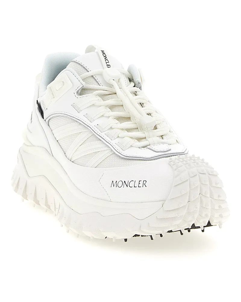 Moncler Men's White Polyamide Athletic Sneakers White