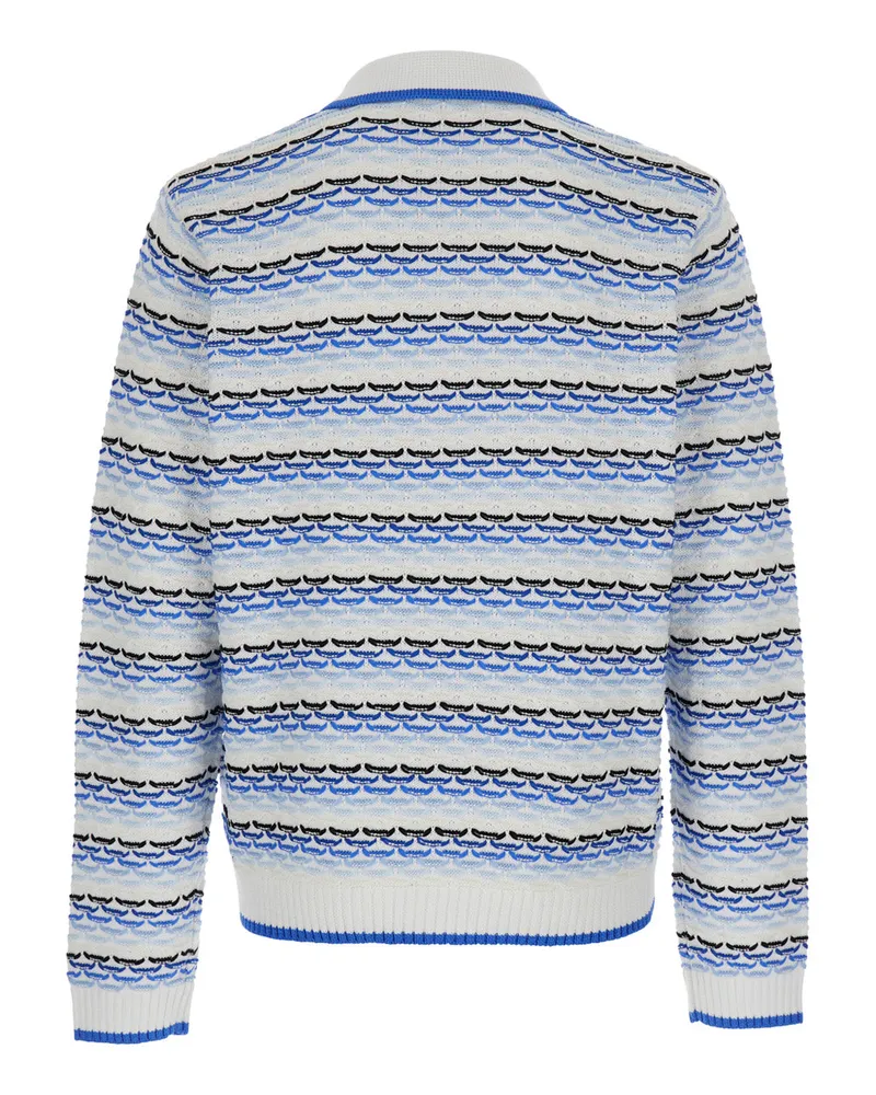 Casablanca Paris Men's Polo Shirt Light Blue Cotton T-Shirts And Polos Blue