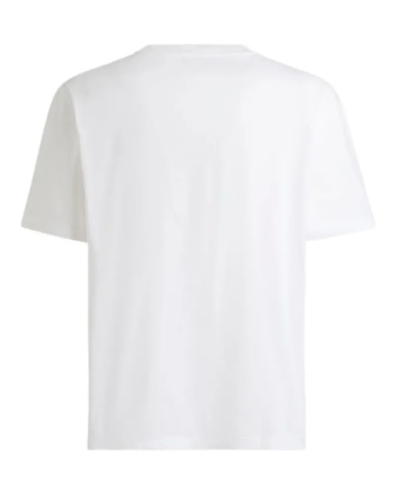 Etro Embroidered Logo Cotton T-shirt — White White