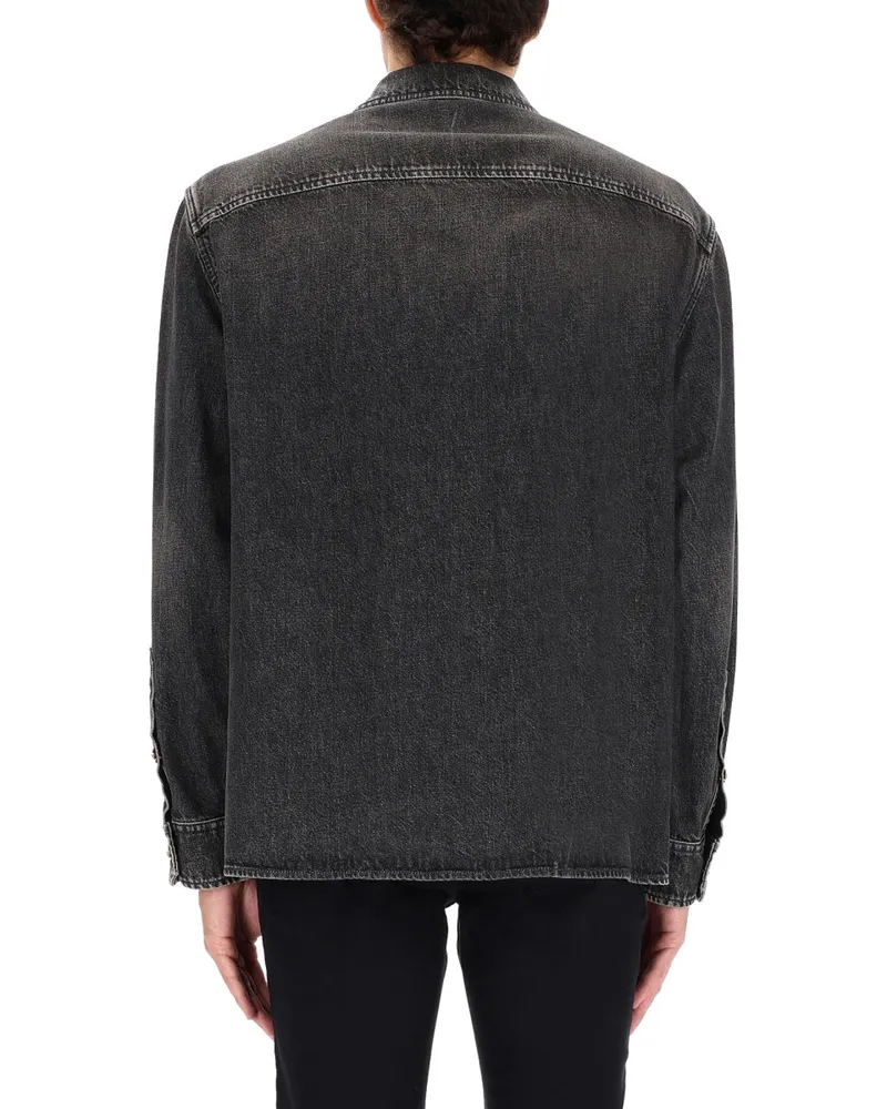 Versace Cotton Denim Jacket — Black Black