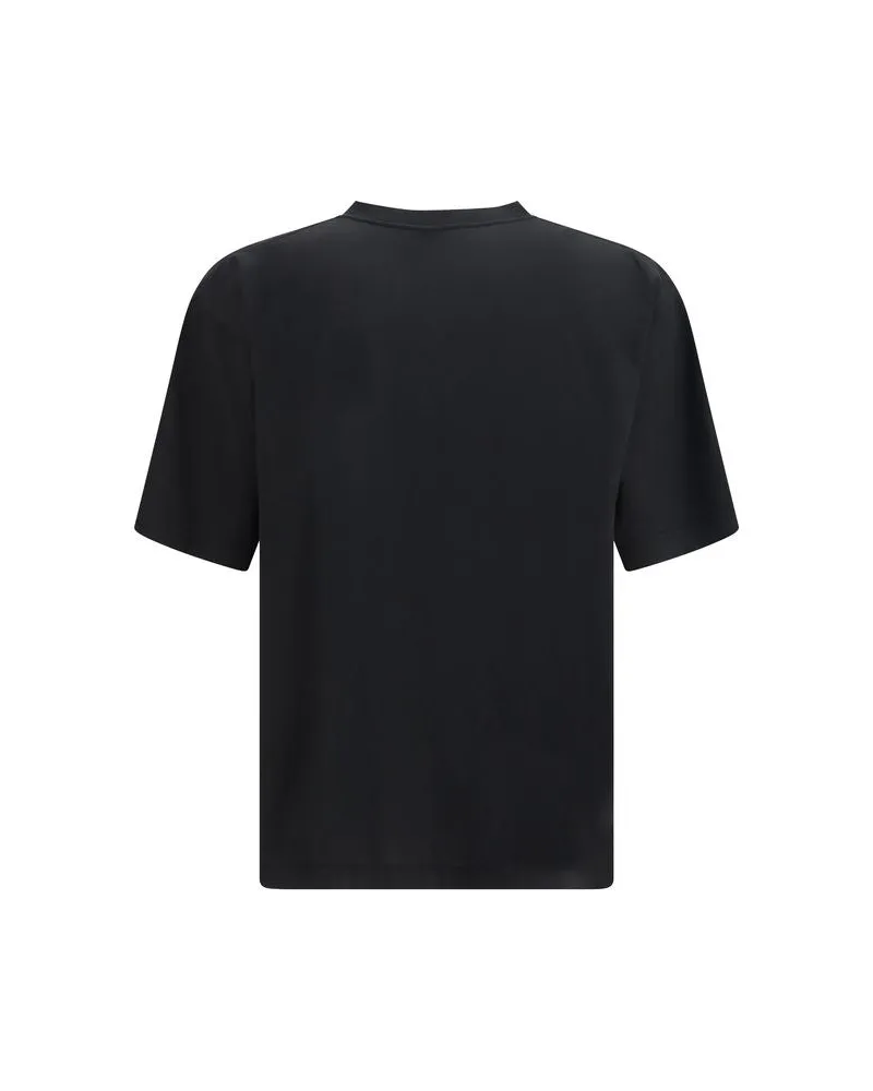 Balenciaga Men Black Cotton T-Shirt Black
