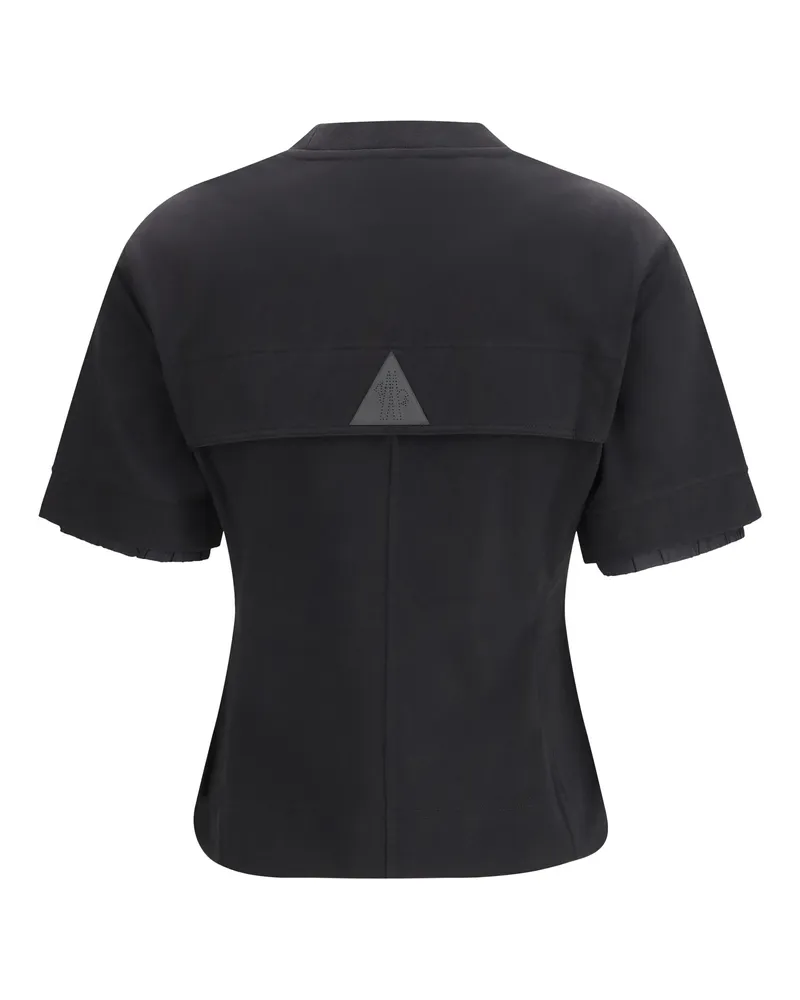 Moncler Women's Cotton T-Shirt Black Cotton; Elastane T-Shirts And Polos Black