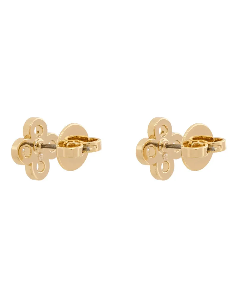 Tory Burch Women's Earrings Forget Me Not Clover Metallic Metal Gold