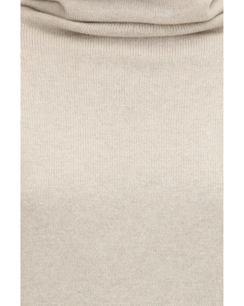 Alaïa Women's High-Neck Jumper Sable Fleece Wool (ovis Aries) Sweatshirts Sweater Beige