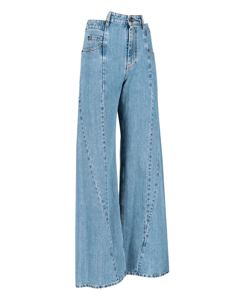 Maison Margiela Women's Jeans Blue Cotton Blue