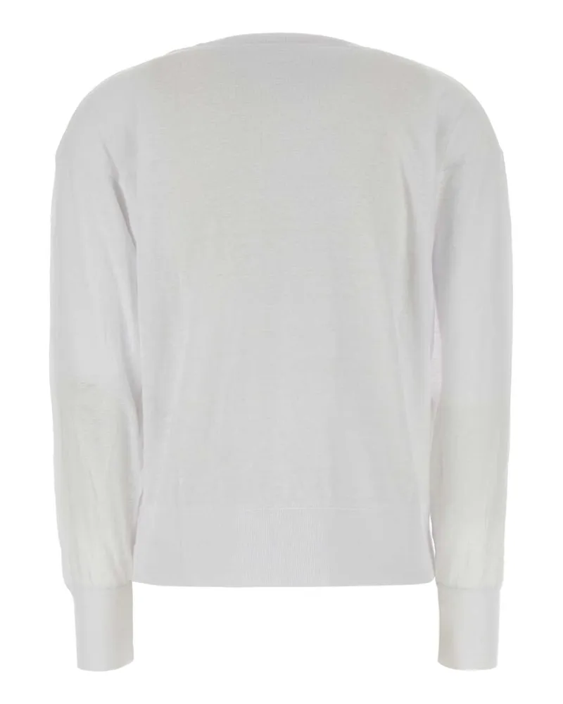 Étoile Isabel Marant Women's Logo-Embroidered Linen Sweater White White