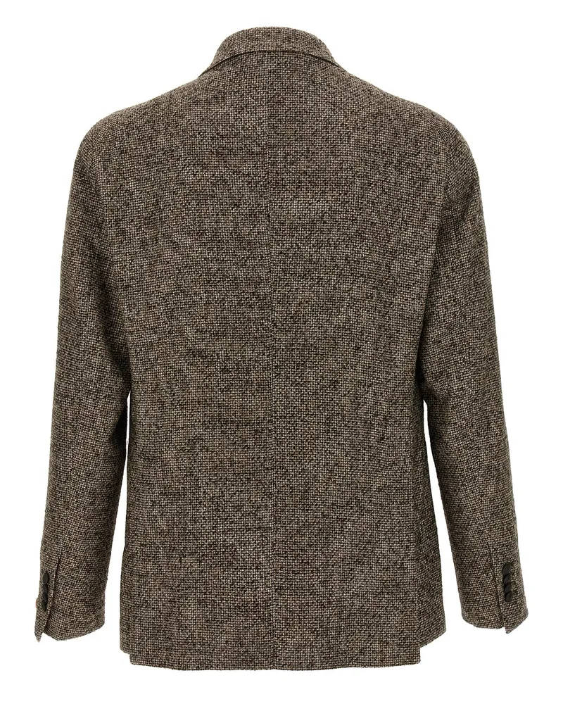 Tagliatore Double-Breasted Wool Blend Blazer — Olive Olive