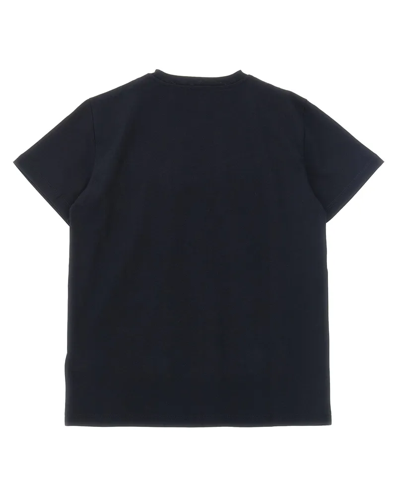 Moncler Logo-Print Cotton T-Shirt — Black Black