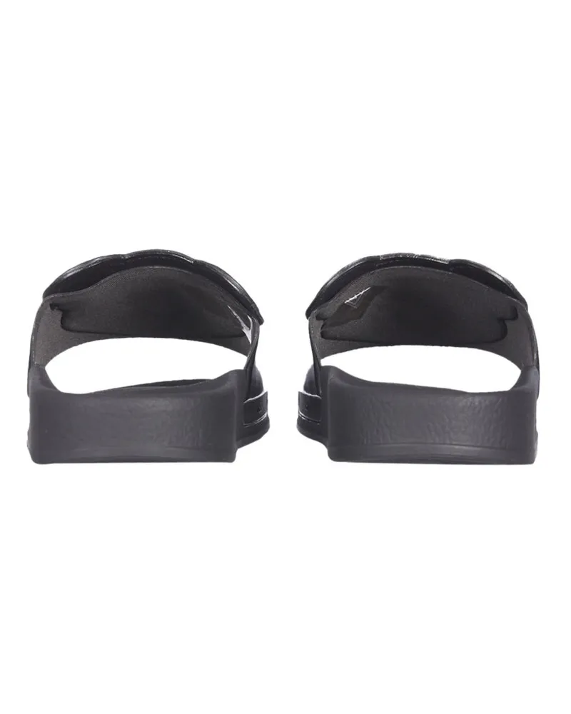 Moschino Teddy Bear Rubber Slide Sandals — Black Black