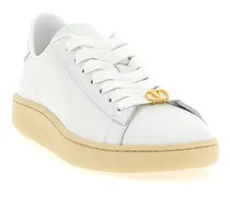 Women's White Calfskin Sneakers