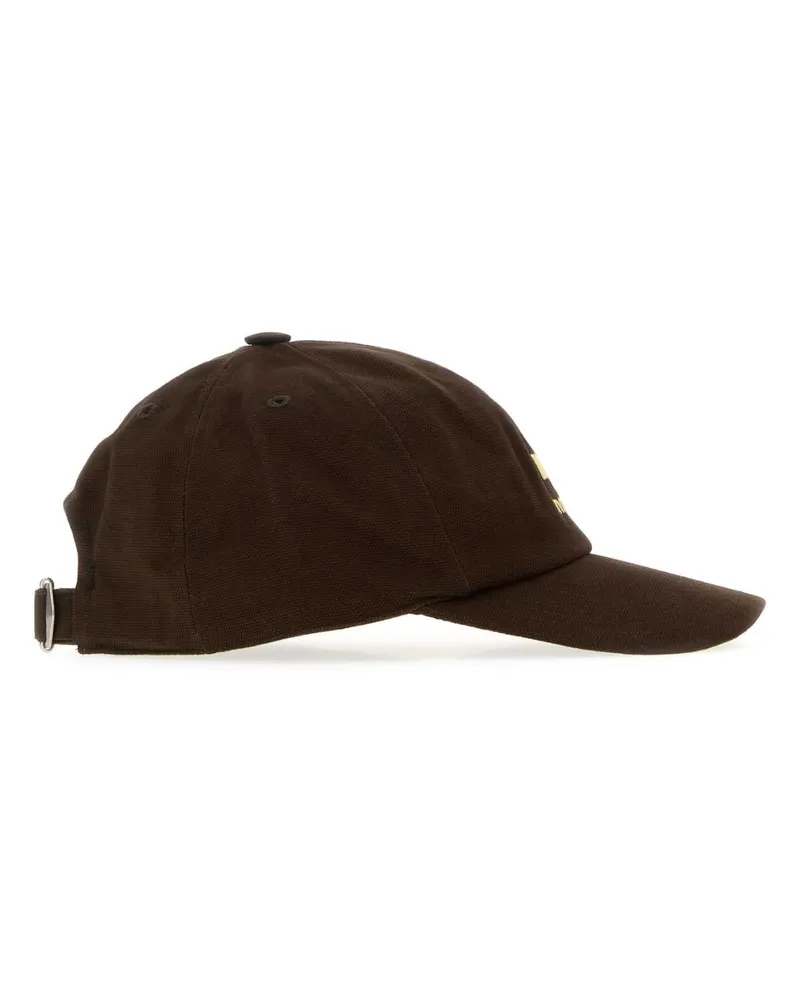 Isabel Marant Women's Chocolate Cotton Tomas Baseball Cap Chocolatebutter Exterior: Cappelli Hat Brown