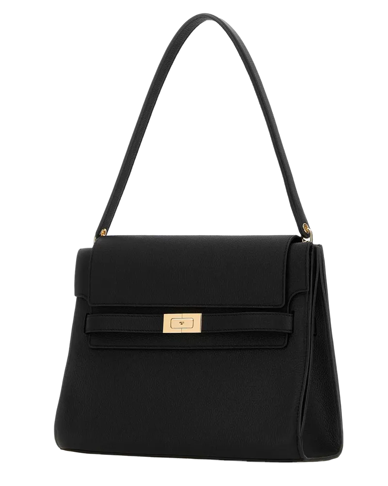 Tory Burch Women's Black Leather Large Lee Radziwill Shoulder Bag 001 Borse A Mano Black