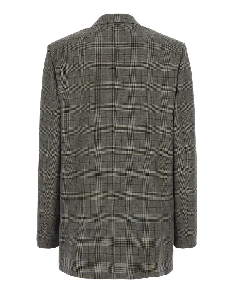 Pinko Women's Blazer Grey, Wool Blend Polyester Blazers Jacket Gray