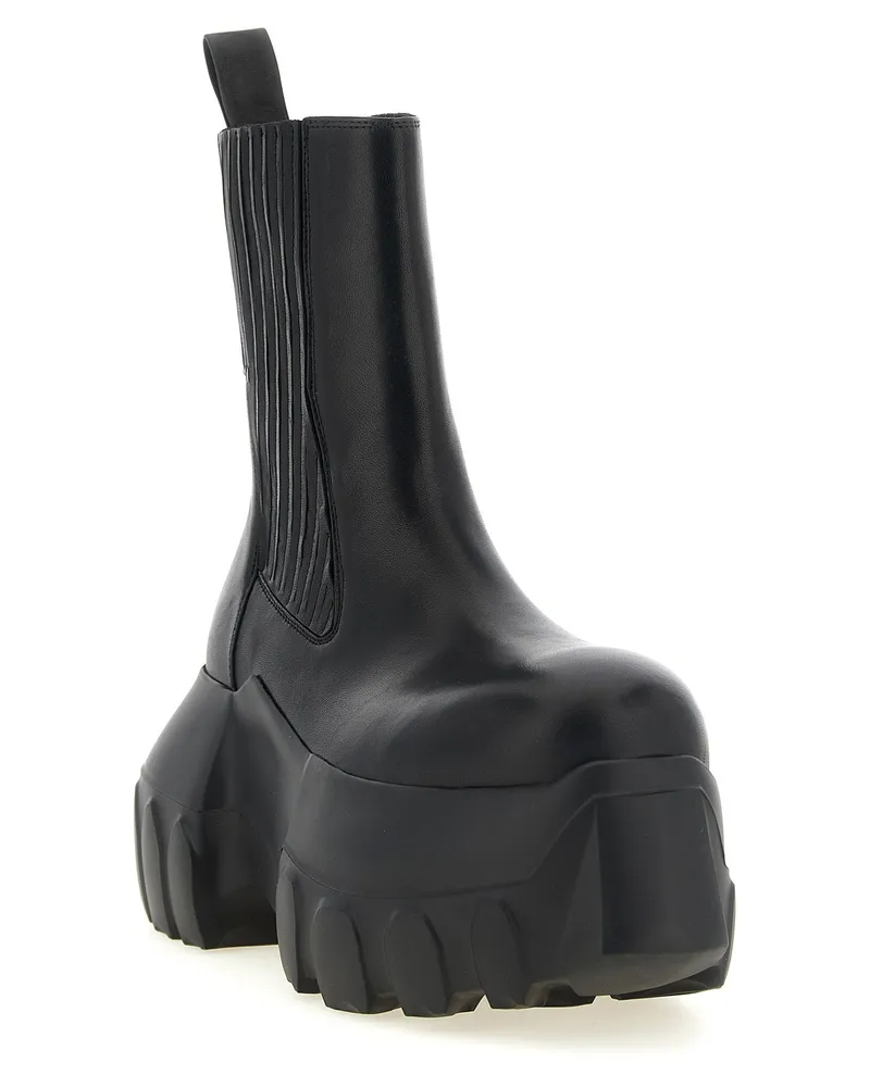 Rick Owens Beatle Mega Tractor Boot — Black Black