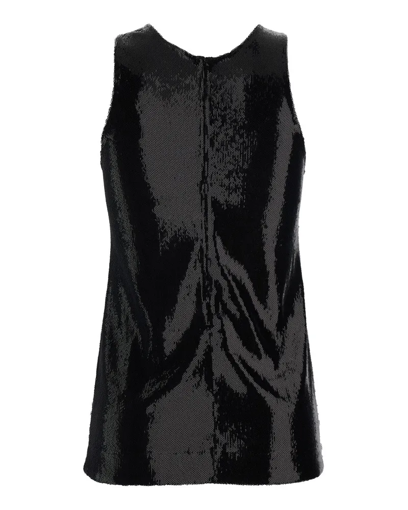 Totême Women Top With Round Neck, Black Sequin Polyester Tops Black