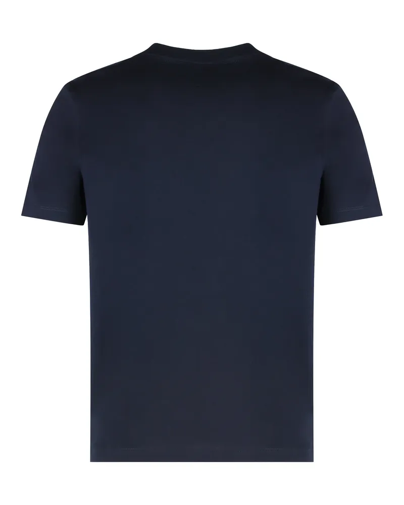 Paul & Shark Men's Cotton Jersey T-Shirt With Logo Print Blue T-Shirts And Polos Navy