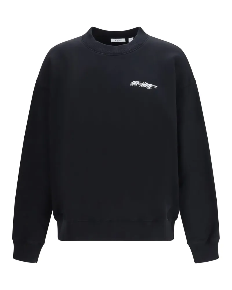 OFF-WHITE Men's Sweatshirt Skate Logo Black Cotton Knitwear Sweater Black