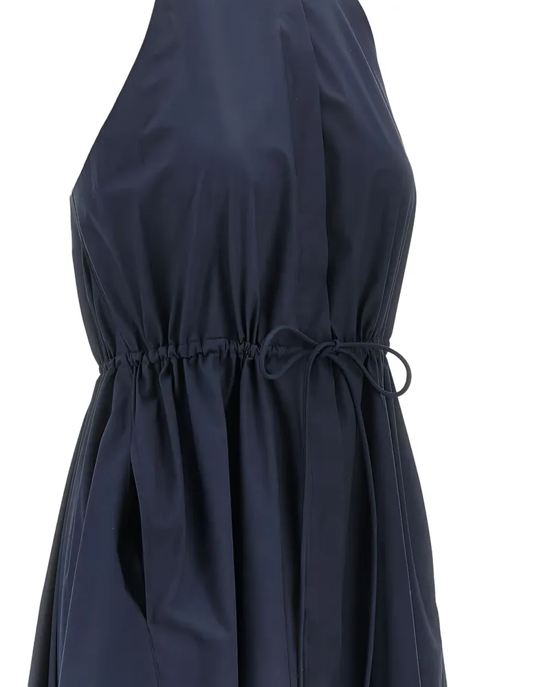 Emporio Armani Cotton Poplin Chemisier Dress — Navy Navy