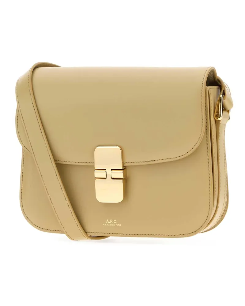 A.P.C. Women's Beige Leather Small Grace Crossbody Bag Cajou Borse A Tracolla Beige