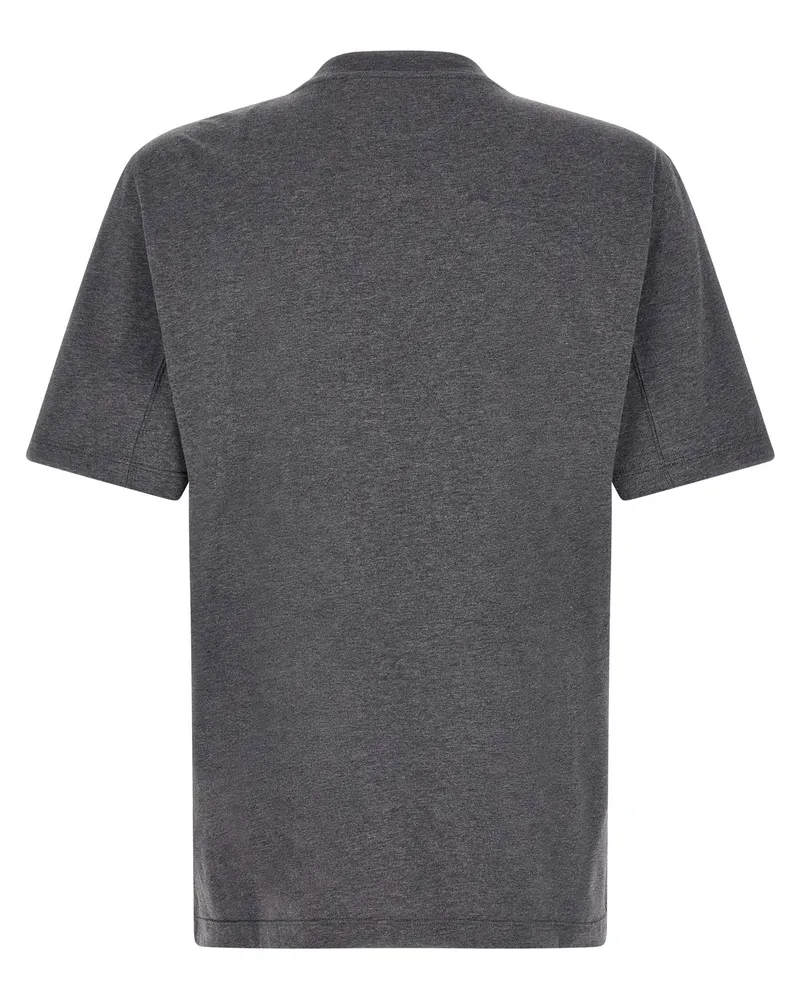 Brunello Cucinelli Stemma Solomeo T-shirt — Charcoal Charcoal