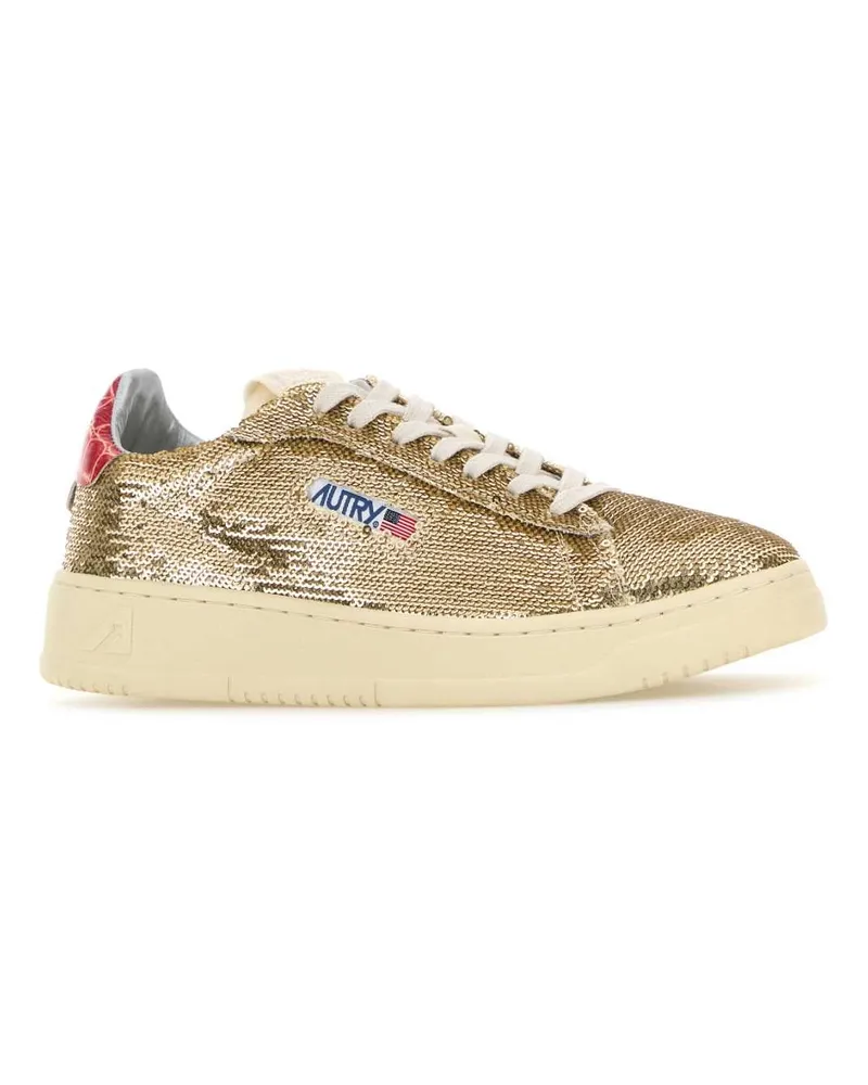 AUTRY Women's Embellished Fabric Dallas Sneakers Gold Gold