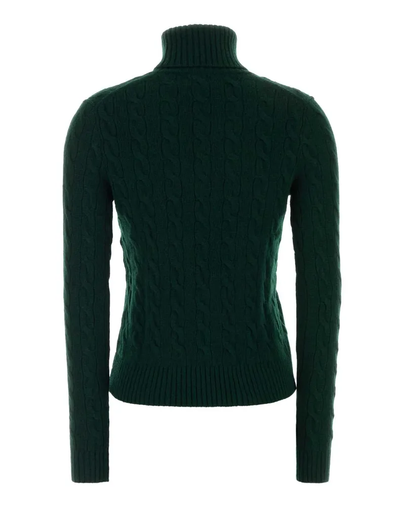 Ralph Lauren Women's Bottle Green Wool Blend Sweater Collegegreen Exterior: Cashmere Maglieria Green