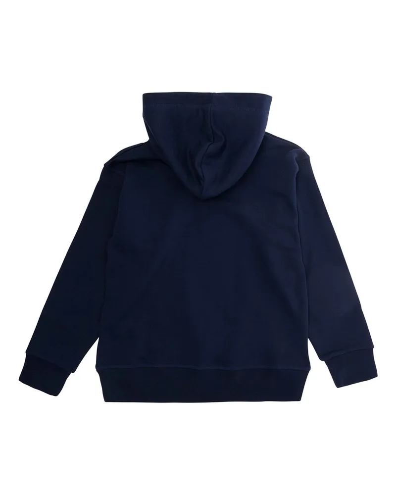 Dsquared2 Logo-Embroidered Cotton Hoodie — Navy Navy