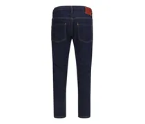 Slim Fit Cotton Jeans — Navy