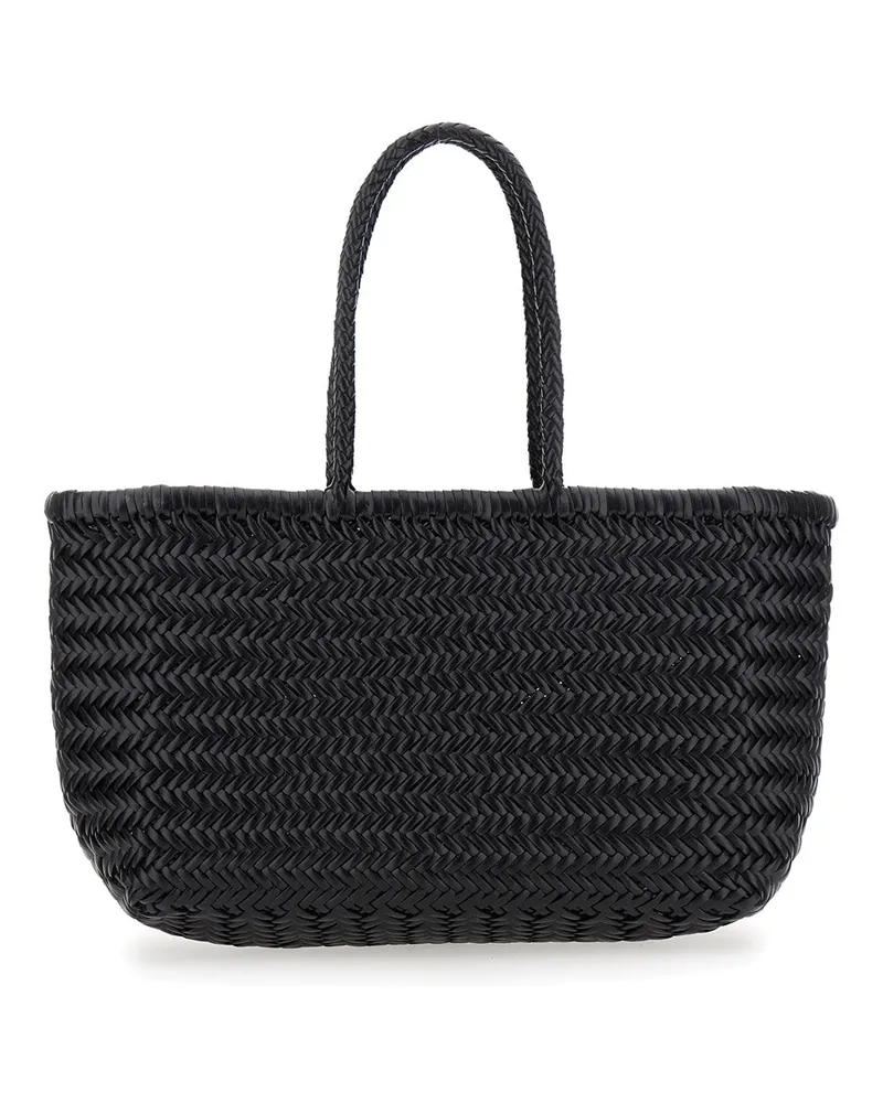 Dragon Diffusion Women's Shopper Bag Bamboo Triple Jump Black Leather Handbags Hand Black
