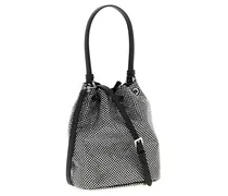 Satin Bucket Bag — Gray