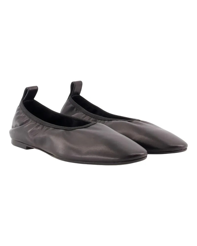 aeyde Women's Dex Ballerinas -  Leather Black Calfskin Shoes Flat-Shoes Black