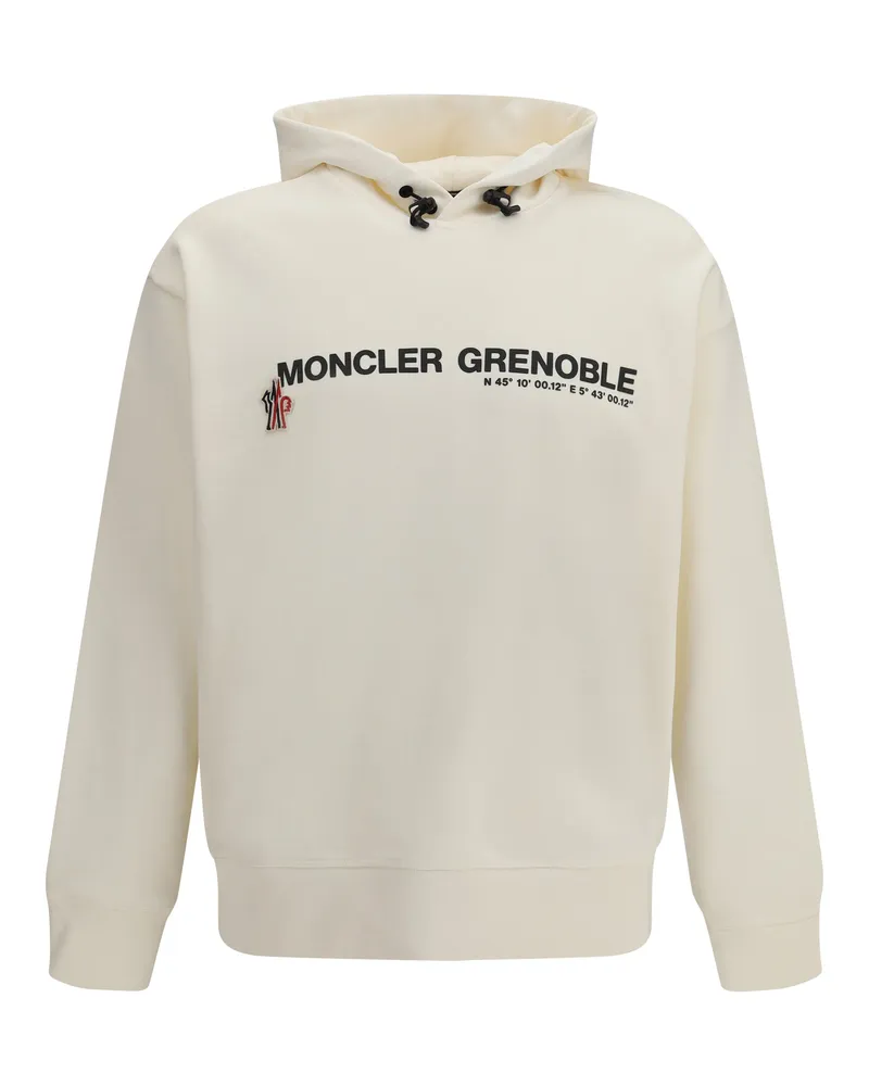 Moncler Men's Cotton Hoodie Cream Sweatshirts Sweater 